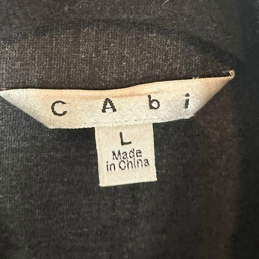 CABI style #648 Casablanca Ponte Double Breasted coat/jacket charcoal gray sz L - Picture 4 of 8